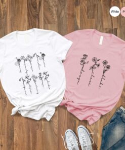 Personalize Birth Mounth Flower Mother’s Day Gift for Mom Shirt Customized Name Personalize Birth Mounth Flower Mother’s Day Gift for Mom Shirt Customized Name
