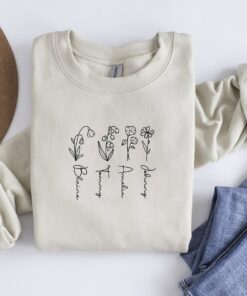 Personalize Birth Mounth Flower Shirt Mother’s Day Gift for Mom Customized Kids Name Personalize Birth Mounth Flower Shirt Mother’s Day Gift for Mom Customized Kids Name