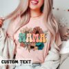 Personalize Custom Boho Floral Mama Shirt for Mother’s Day Gift for Cute Mom