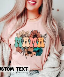 Personalize Custom Boho Floral Mama Shirt for Mother’s Day Gift for Cute Mom Personalize Custom Boho Floral Mama Shirt for Mother’s Day Gift for Cute Mom