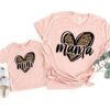 Personalize Custom Leopard Mama Mini Mother’s Day T-Shirt