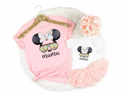 Personalize Custom Minnie Mama Mother’s Day T-Shirt Disney