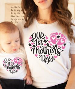 Personalize Our 1st Mother’s Day Shirt Mommy And Baby Outfit Gift for New Mom Tee Personalize Our 1st Mother’s Day Shirt Mommy And Baby Outfit Gift for New Mom Tee