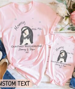 Personalize Our First Mother’s Day Shirt Matching Penguin Mommy And Me Tee Custom Text Personalize Our First Mother’s Day Shirt Matching Penguin Mommy And Me Tee Custom Text