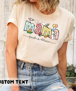 Personalized Easter Mama Shirt With Kids Names Mommy Bunny Shirt Gift For Mom Personalized Easter Mama Shirt With Kids Names Mommy Bunny Shirt Gift For Mom