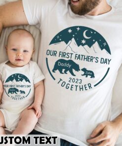 Personalized First Father’s Day Daddy Baby Bear Shirts Matching Dad and Baby Gift For New Dad Gift Personalized First Father’s Day Daddy Baby Bear Shirts Matching Dad and Baby Gift For New Dad Gift