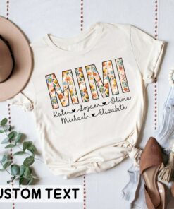 Personalized Floral Mimi with Kids Names Mother’s Day Shirt Custom Kid Names Personalized Floral Mimi with Kids Names Mother’s Day Shirt Custom Kid Names