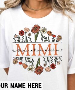 Personalized Grandma Wildflowers Tee Mimi Shirt With Grandkids Name Mother’s Day Gift for Mom Life Personalized Grandma Wildflowers Tee Mimi Shirt With Grandkids Name Mother’s Day Gift for Mom Life