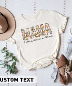 Personalized Mama Floral Mom With Kids Names Gift For Mom Mother’s Day Shirt Personalized Mama Floral Mom With Kids Names Gift For Mom Mother’s Day Shirt
