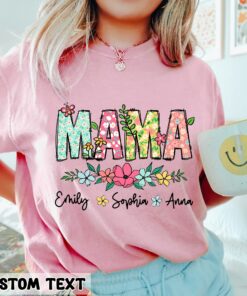 Personalized Mama Floral Shirt With Kids Names Mother’s Day Gift For Mom From Kids Personalized Mama Floral Shirt With Kids Names Mother’s Day Gift For Mom From Kids