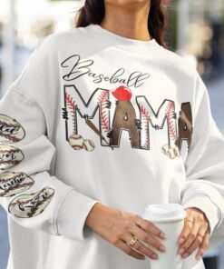Personalized Mothers Day Shirts Baseball Mama Shirt Mom Custom Sports Sweatshirt