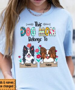 Personalized This Dog Mom Belongs To Shirt Dog Lover Custom Name Mother’s Day TGift