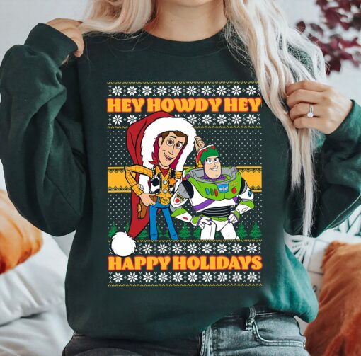 Pixar Toy Story Christmas Hey Howdy Ugly Sweater Sweatshirt Disney Christmas Gifts