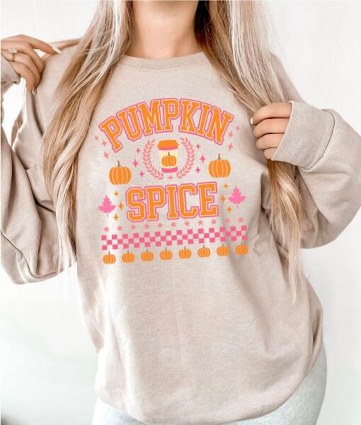 Preppy Fall Pumpkin Spice Autumn Season Coffee Graphic Tee