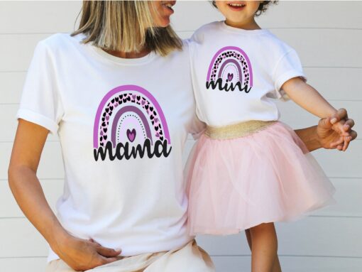 Purple Rainbow Mama Mini Shirt Mommy And Daughter Matching Mother’s Day Gift