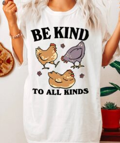 Retro Chicken Farm T-shirt Cottagecore Animal Be Kind Thanksgiving Fall Summer Graphic Tee Retro Chicken Farm T-shirt Cottagecore Animal Be Kind Thanksgiving Fall Summer Graphic Tee