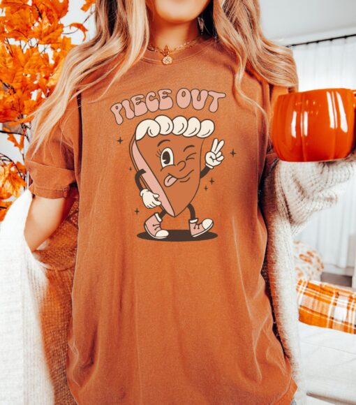 Retro Piece Out Pumpkin Pie Sweatshirt Trendy Unique Thanksgiving Gift