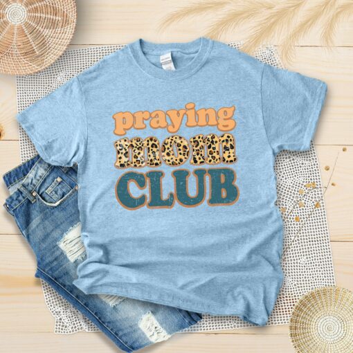 Retro Praying Mom Club Shirt Happy Mother’s Day Blessed Mommy Family Matching Gift