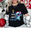 Santa Stitch Is This Jolly Enough Christmas Lights Shirt Cute Disneyland Xmas Gifts