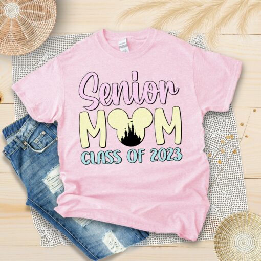 Senior Mom Class Of 2023 Disney Castle School Tee