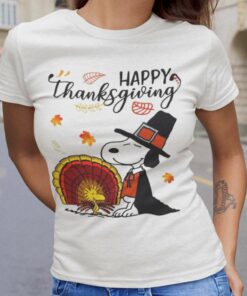 Snoopy And Woodstock Happy Thanksgiving Day Tee Snoopy And Woodstock Happy Thanksgiving Day Tee