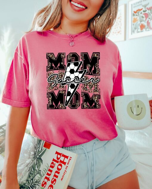 Soccer Mom Shirt Leopard Print Mother’s Day Tee Gift For Her