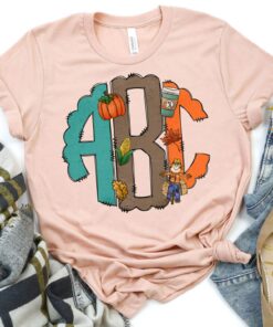 Solid Fall Monogram Shirt Fall Monogrammed Tee Solid Fall Monogram Shirt Fall Monogrammed Tee