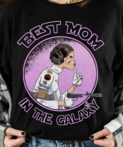 Star Wars Mother’s Day Princess Leia Best Mom In The Galaxy Retro Shirt Galaxy’s Edge Family Birthday Gift