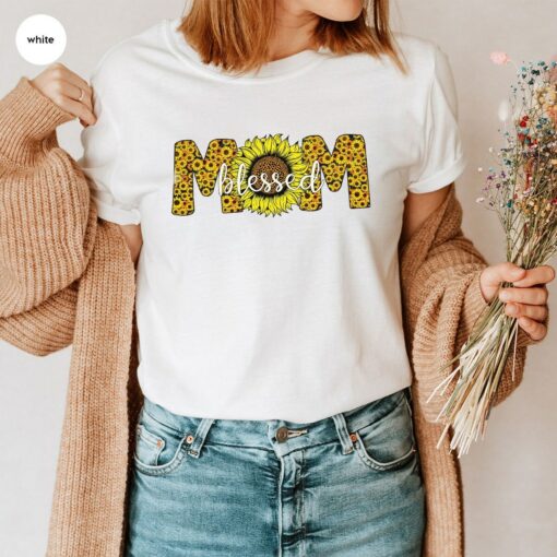 Sunflower Blessed Mom Shirt Gift for Mother’s Day