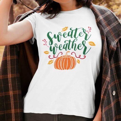 Sweater Weather Pumpkin Patch Autumn Tee