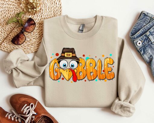 Thanksgiving Gobble Sweatshirt Sweatshirt Lovely Unique Gift