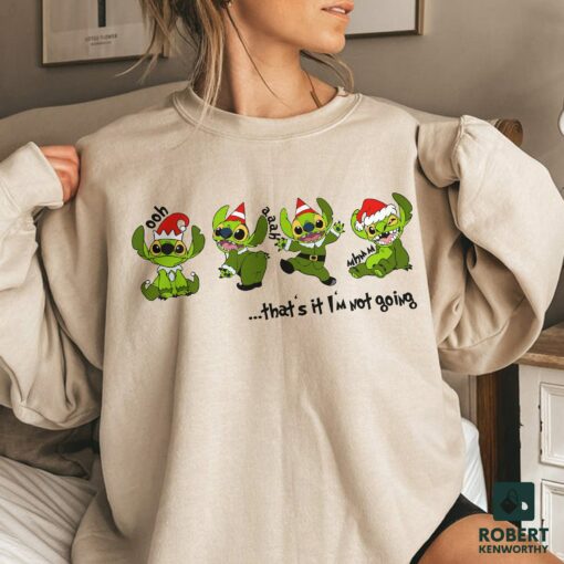 That’s It I’m Not Going Disney Stitch Christmas Sweatershirt Gifts