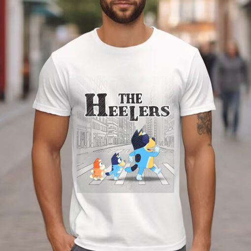 The Hee Lers Blue Dog Moive Character Walking Down The Street The Moon T-Shirt Lovely Unique Gift