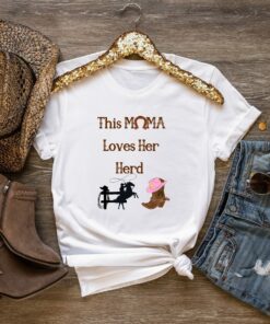 This Mama Loves Her Herd Highland Cow Farm Funny Mother’s Day Shirt Country Cowgirl Gift For Mom
