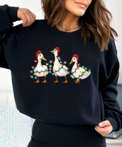 Three Christmas Ducks Funny Animals Christmas Sweatshirt Farm Lover Gift Three Christmas Ducks Funny Animals Christmas Sweatshirt Farm Lover Gift