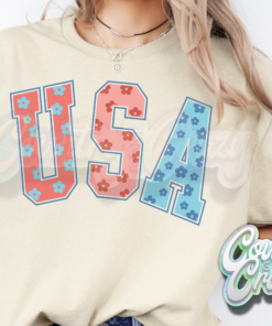 USA FLORAL T-SHIRT USA FLORAL T-SHIRT