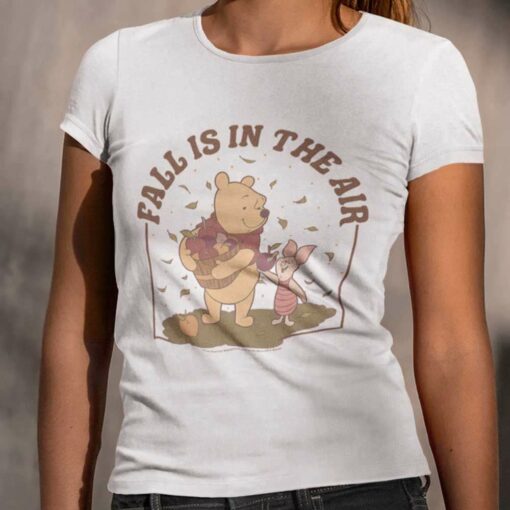 Winnie The Pooh Piglet Thanksgiving Fall Is In The Air T-Shirt Disney