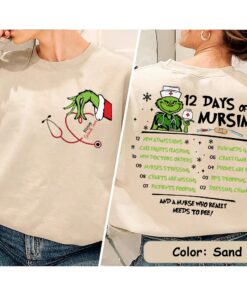 12 Days Of Nursing Grinchmas Funny Christmas Sweatshirt