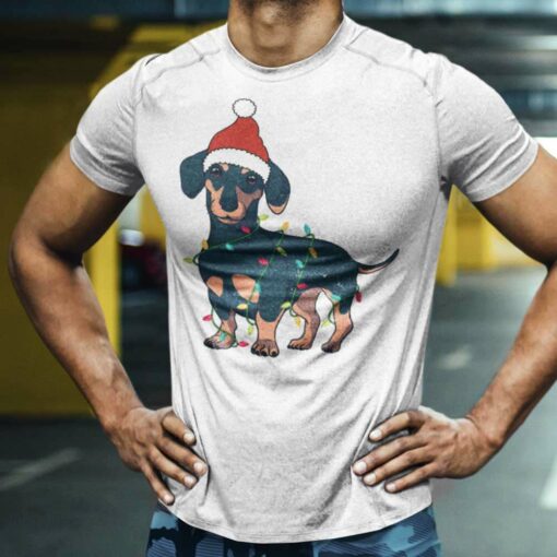 Adorable Dachshund Christmas Light T-Shirt