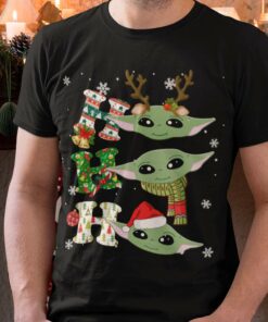 Baby Yoda Ho Ho Ho Star War Christmas T-shirt