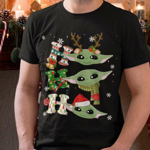 Baby Yoda Ho Ho Ho Star War Christmas T-shirt