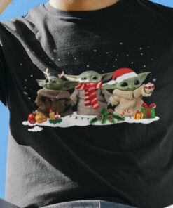 Baby Yoda The Mandalorian Movie Lover Christmas T-shirt