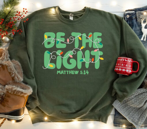 Be the Light Kids Matthew 514 Christmas Sweatshirt Unique Xmas Gift For Christian