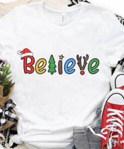 Believe Tree Christmas T-Shirt