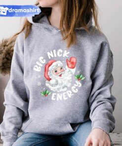 Big Nick Energy Santa Portrait Christmas Hoodie