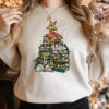 Book Christmas Tree Sweatshirt Lovely Unique Xmas Gift For Book Lover Librarian Teachers