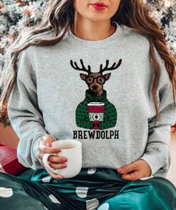 Brewdolph Reindeer Christmas Coffee Sweatshirt