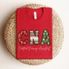 CNA Certified Nursing Assistant Christmas Tree Sweatshirt Trendy Unique Xmas Gift