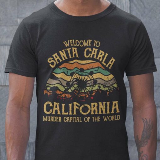 California Santa Carla Vintage Christmas Tee