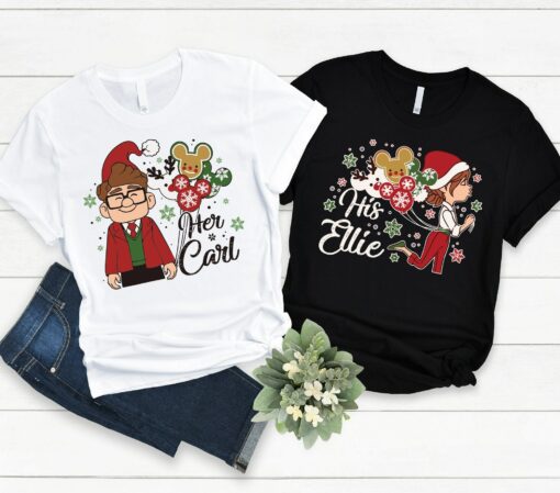 Carl And Ellie Couple Christmas Balloon Disneyland Pixar Up Sweatshirt Trendy Unique Xmas Gift